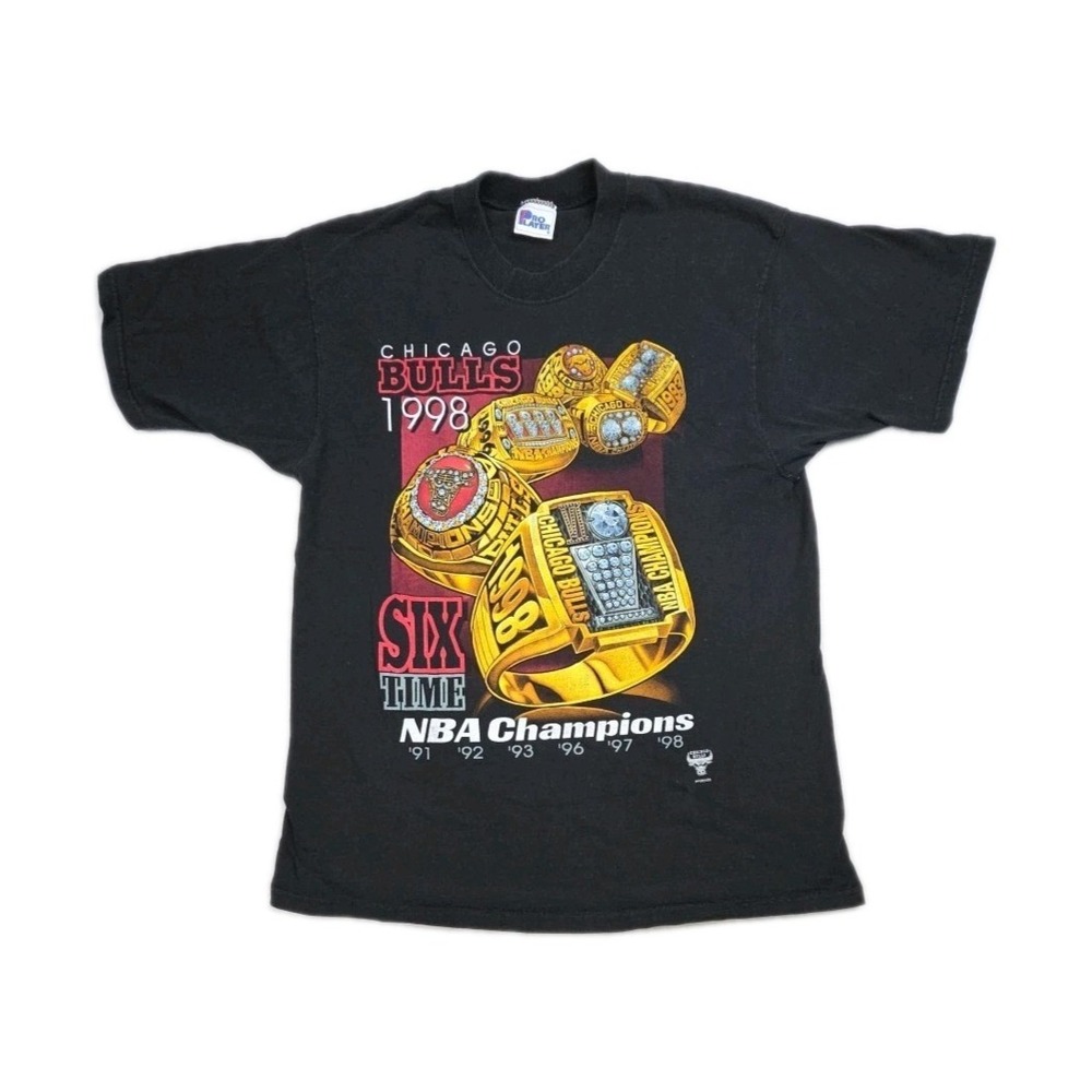 Vtg NBA CHAMPIONS CHICAGO BULLS 91-93 & 96-98 Basketball‎ Ring Pro Player Size L